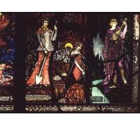 YIMACBJXX Famous Painting Poster Artworks Posters And Prints the Geneva Window Depicting the Weaver's Grave by Harry Clarke Canvas Artwork Print for Home Decor 60x90cm