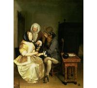 YIMACBJXX Famous Painting Poster Artworks Posters And Prints the Glass of Lemonade by Gerard Ter Borch Canvas Artwork Print for Home Decor 60x90cm