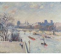 YIMACBJXX Famous Painting Poster Artworks Posters And Prints the Louvre by Camille Jacob Pissarro Canvas Artwork Print for Home Decor 60x90cm