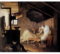 YIMACBJXX Famous Painting Poster Artworks Posters And Prints The Poor Poet Carl Spitzweg Canvas Artwork Print for Home Decor 60x90cm