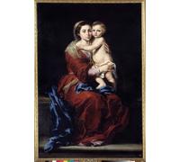 YIMACBJXX Famous Painting Poster Artworks Posters And Prints the Virgin of the Rosary Lady Has the Child Painting by Bartolomé Esteban Murillo Canvas Artwork Print for Home Decor 60x90cm