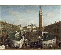 YIMACBJXX Famous Painting Poster Artworks Posters And Prints View of the Fete De La Sensa in St Mark Square by Gabriele Bella Canvas Artwork Print for Home Decor 60x90cm
