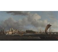 YIMACBJXX Famous Painting Poster Artworks Posters And Prints Westminster From Lambeth with the Ceremonial Barge of the Ironmongers Company by Famous Painter Canvas Artwork Print for Home Decor 60x90cm