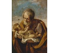 YIMACBJXX Famous Painting Wall Art Decor Canvas Picture Wall and the Christ Child in His Arms by Vintage Painting Graffiti Art Pictures for Home Decor 60x90cm