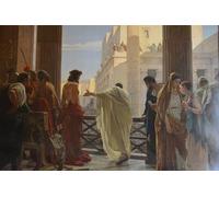 YIMACBJXX Famous Painting Wall Art Decor Canvas Picture Wall Behold the Man by Antonio Ciseri Graffiti Art Pictures for Home Decor 60x90cm