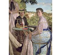 YIMACBJXX Famous Painting Wall Art Decor Canvas Picture Wall Family Reunion Detail of Two Women by Jean Frederic Bazille Graffiti Art Pictures for Home Decor 60x90cm
