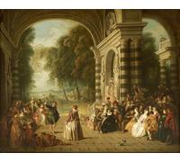 YIMACBJXX Famous Painting Wall Art Decor Canvas Picture Wall famous painting by Jean Baptiste Pater Graffiti Art Pictures for Home Decor 60x90cm