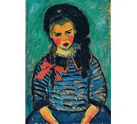 YIMACBJXX Famous Painting Wall Art Decor Canvas Picture Wall Girl with a Red Bow Girl with a Red Bow by Alexej Von Jawlensky Graffiti Art Pictures for Home Decor 60x90cm