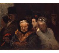 YIMACBJXX Famous Painting Wall Art Decor Canvas Picture Wall Leaving the Theater by Honoré Daumier Graffiti Art Pictures for Home Decor 60x90cm