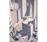 YIMACBJXX Famous Painting Wall Art Decor Canvas Picture Wall Looking Down on Downtown by Christopher Richard Wynne Nevinson Graffiti Art Pictures for Home Decor 60x90cm