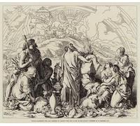 YIMACBJXX Famous Painting Wall Art Decor Canvas Picture Wall Noah's Sacrifice by Daniel Maclise Graffiti Art Pictures for Home Decor 60x90cm