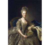 YIMACBJXX Famous Painting Wall Art Decor Canvas Picture Wall Portrait of Hedwig Elisabeth Charlotte of Holstein Gottorp by Alexander Roslin Graffiti Art Pictures for Home Decor 60x90cm