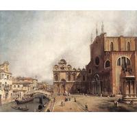 YIMACBJXX Famous Painting Wall Art Decor Canvas Picture Wall Santi E Paolo and the Scuola Di San Marco by Canaletto Graffiti Art Pictures for Home Decor 60x90cm