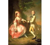 YIMACBJXX Famous Painting Wall Art Decor Canvas Picture Wall Sir Pole Th Baronet and His Wife by Hudson Graffiti Art Pictures for Home Decor 60x90cm