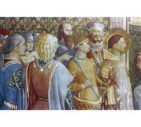 YIMACBJXX Famous Painting Wall Art Decor Canvas Picture Wall St Laurence Before Deciuss Tribunal Detail by Fra Angelico Graffiti Art Pictures for Home Decor 60x90cm