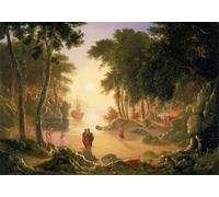 YIMACBJXX Famous Painting Wall Art Decor Canvas Picture Wall Telemachuson of Ulysses and the Minerva with Calypso by Danby Graffiti Art Pictures for Home Decor 60x90cm