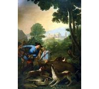 YIMACBJXX Famous Painting Wall Art Decor Canvas Picture Wall The Boar Hunt by Francisco De Goya Graffiti Art Pictures for Home Decor 60x90cm