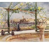 YIMACBJXX Famous Painting Wall Art Decor Canvas Picture Wall the Church of the Nativity At Bethlehem From a Garden on the Opposite Hill by Fulleylove Graffiti Art Pictures for Home Decor 60x90cm