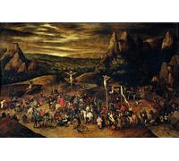 YIMACBJXX Famous Painting Wall Art Decor Canvas Picture Wall the Crucifixion by Pieter Brueghel the Younger Graffiti Art Pictures for Home Decor 60x90cm