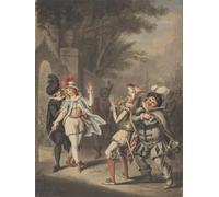 YIMACBJXX Famous Painting Wall Art Decor Canvas Picture Wall the Duel twelfth Night, Act Iii Scene Iv by Henry William Bunbury Graffiti Art Pictures for Home Decor 60x90cm