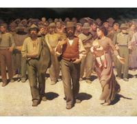 YIMACBJXX Famous Painting Wall Art Decor Canvas Picture Wall the Fourth State by Giuseppe Pellizza Da Volpedo Graffiti Art Pictures for Home Decor 60x90cm