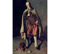 YIMACBJXX Famous Painting Wall Art Decor Canvas Picture Wall the Hurdy Gurdy Player with His Dog by Georges De La Tour Graffiti Art Pictures for Home Decor 60x90cm