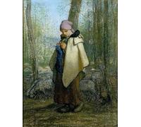 YIMACBJXX Famous Painting Wall Art Decor Canvas Picture Wall the Knitting Shepherdess by Jean-francois Graffiti Art Pictures for Home Decor 60x90cm