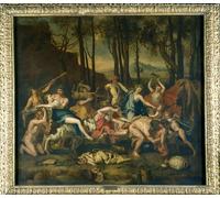 YIMACBJXX Famous Painting Wall Art Decor Canvas Picture Wall the Pan by Nicolas Poussin Graffiti Art Pictures for Home Decor 60x90cm