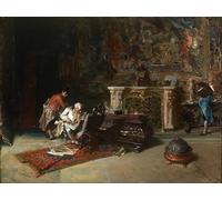 YIMACBJXX Famous Painting Wall Art Decor Canvas Picture Wall the Print Collector by Marià Fortuny Graffiti Art Pictures for Home Decor 60x90cm