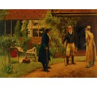 YIMACBJXX Famous Painting Wall Art Decor Canvas Picture Wall the Widows Birthday by Walter-dendy Sadler Graffiti Art Pictures for Home Decor 60x90cm