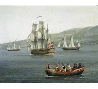 YIMACBJXX Famous Painting Wall Art Decor Canvas Picture Wall View of Ships in the Detroit of Messina Reggio Calabria by Jacob Hackert Graffiti Art Pictures for Home Decor 60x90cm