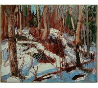 YIMACBJXX Famous Painting Wall Art Decor Canvas Picture Wall Winter Thaw in the Woods by Tom Thomson Graffiti Art Pictures for Home Decor 60x90cm