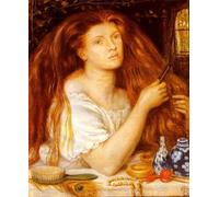 YIMACBJXX Famous Painting Wall Art Decor Canvas Picture Wall Woman Combing Her Hair Dante Gabriel Rossetti Graffiti Art Pictures for Home Decor 60x90cm