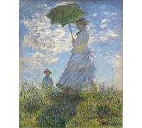 YIMACBJXX Famous Painting Wall Art Decor Canvas Picture Wall Woman with a Parasol Madame Monet and Her Son by Claude Monet Graffiti Art Pictures for Home Decor 60x90cm