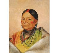 YIMACBJXX Famous Painting Wall Art Decor Canvas Picture Wall Wounded Animal's Shoulder Wife of the Chief by George Catlin Graffiti Art Pictures for Home Decor 60x90cm