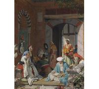 YIMACBJXX Famous Pictures Paintings Artwork For Walls and the Prayer of Faith Shall Save the Sick by John Frederick Lewis Vintage Wall Art for Home Decor 60x90cm