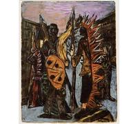 YIMACBJXX Famous Pictures Paintings Artwork For Walls Boys Playing Indian by Max Beckmann Vintage Wall Art for Home Decor 60x90cm