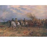 YIMACBJXX Famous Pictures Paintings Artwork For Walls Cromwell At Marston Moor by Ernest Crofts Vintage Wall Art for Home Decor 60x90cm