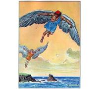 YIMACBJXX Famous Pictures Paintings Artwork For Walls Daedalus and Icarus by Charles Edmund Brock Vintage Wall Art for Home Decor 60x90cm