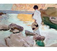 YIMACBJXX Famous Pictures Paintings Artwork For Walls Elena Cala San Vicente at by Joaquín Sorolla Vintage Wall Art for Home Decor 60x90cm