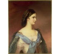 YIMACBJXX Famous Pictures Paintings Artwork For Walls Empress Elizabeth of Bavaria As a Young Woman by Schrotzberg Vintage Wall Art for Home Decor 60x90cm