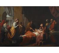 YIMACBJXX Famous Pictures Paintings Artwork For Walls Erasistratus the Physician Discovers the Love of Antiochus for Stratonice by Benjamin West Vintage Wall Art for Home Decor 60x90cm
