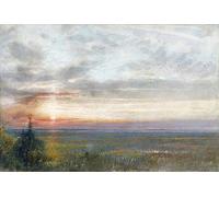 YIMACBJXX Famous Pictures Paintings Artwork For Walls From the Mainland by Albert Goodwin Vintage Wall Art for Home Decor 60x90cm