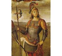 YIMACBJXX Famous Pictures Paintings Artwork For Walls Horatius Cocles From the Sala udienza by Pietro Perugino Vintage Wall Art for Home Decor 60x90cm