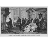YIMACBJXX Famous Pictures Paintings Artwork For Walls Johannbach Playing for Frederick the Great King of Prussia by Hermann Kaulbach Vintage Wall Art for Home Decor 60x90cm