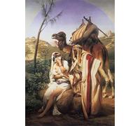 YIMACBJXX Famous Pictures Paintings Artwork For Walls Judah and Tamar by Emile Jean Horace Vernet Vintage Wall Art for Home Decor 60x90cm