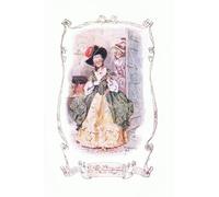 YIMACBJXX Famous Pictures Paintings Artwork For Walls Lady Blarney and Miss Carolina Wilhelmina and Amelia Skeggs by Charles Edmund Brock Vintage Wall Art for Home Decor 60x90cm