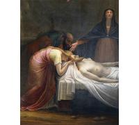 YIMACBJXX Famous Pictures Paintings Artwork For Walls Lamentation Over the Dead Christ by Antonio Vintage Wall Art for Home Decor 60x90cm