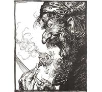 YIMACBJXX Famous Pictures Paintings Artwork For Walls Mother Goose a Little Nothing Woman by Arthur Rackham Vintage Wall Art for Home Decor 60x90cm