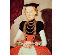 YIMACBJXX Famous Pictures Paintings Artwork For Walls Portrait of a Woman by Lucas Cranach the Younger Vintage Wall Art for Home Decor 60x90cm